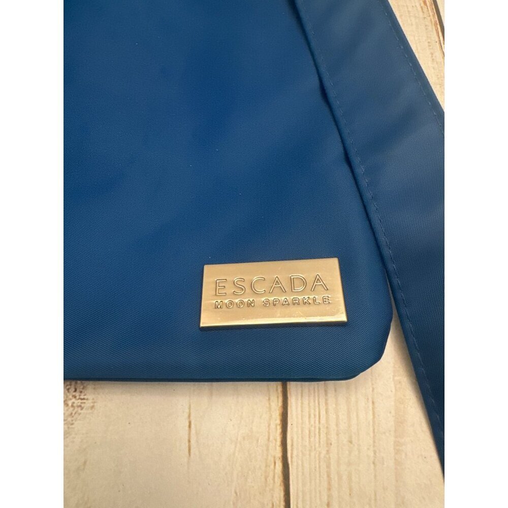 Escada Moon Sparkle Blue Nylon Medium Cross Body Shoulder Bag 11”x11” VGUC - Picture 2 of 4